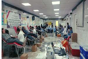 استقرار تیم سیار انتقال خون در شهرستان بختگان 