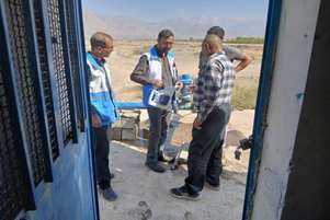 نظارت کارشناسان سلامت محیط از سامانه های آب رسانی شهرستان بختگان